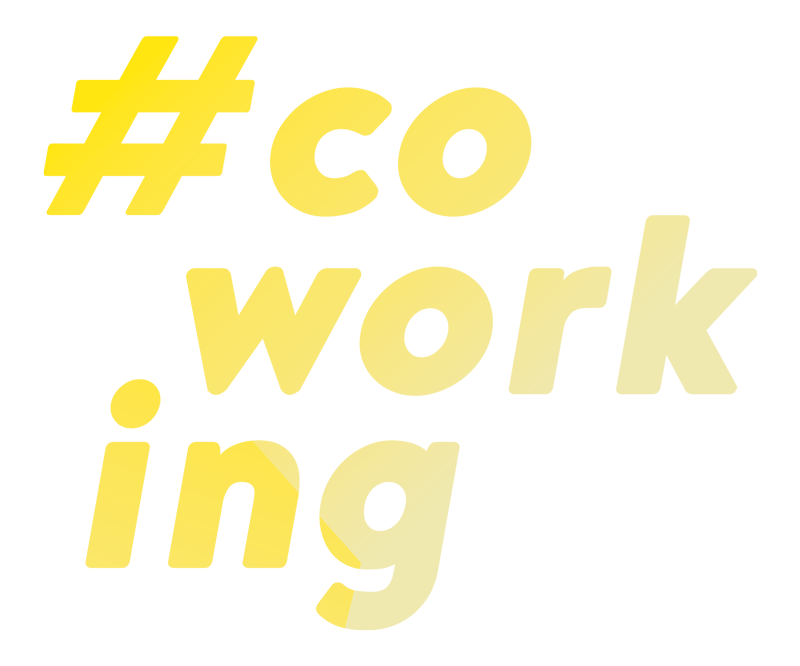 #coworking Rollup Banner für den Coworking Space Die Gelbe Fabrik in Dornbirn von Simone Angerer.